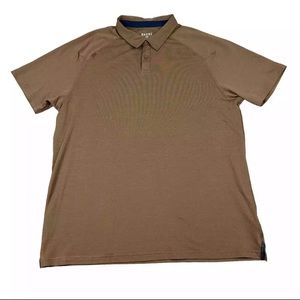 Rhone Size XL Mens Brown Short Sleeve Delta Pique Self Cooling
Golf Polo